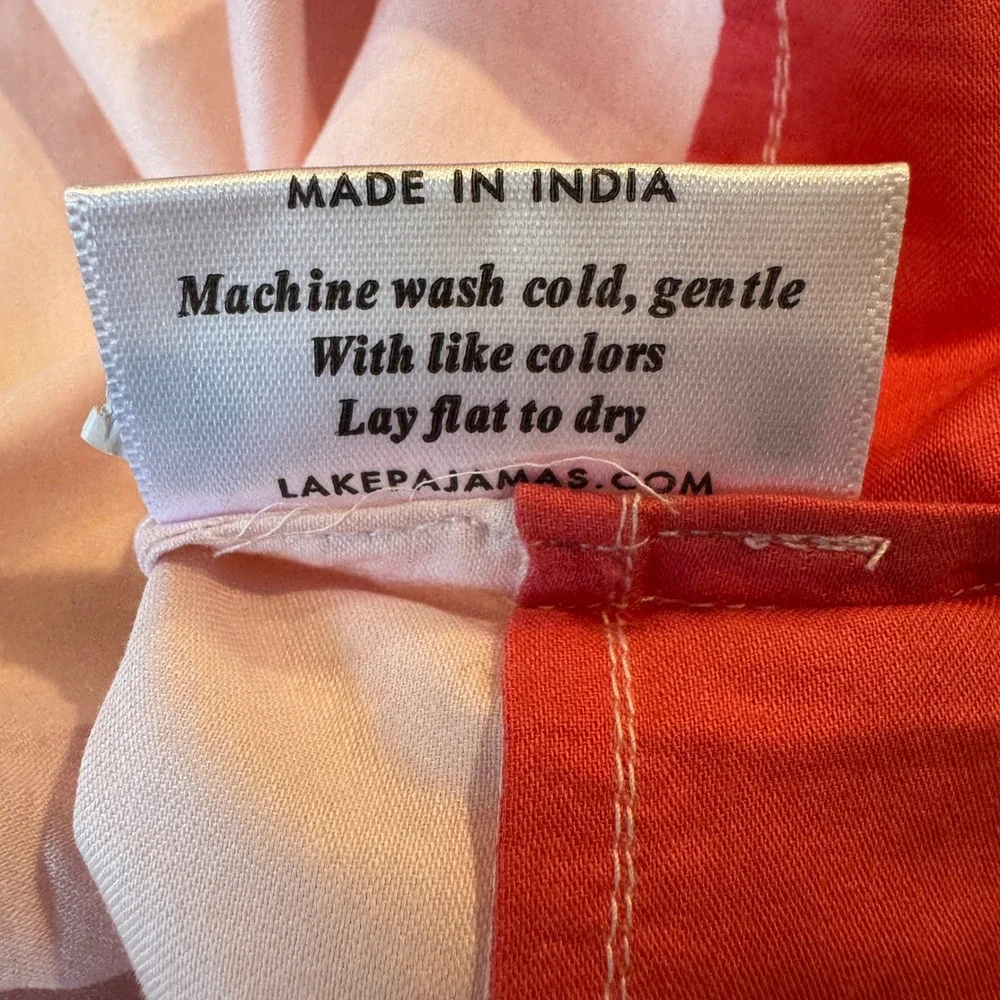 New Lake Pajamas Colorblock Tank Set in Guava XXL Pink‎ Cotton Poplin Shorts